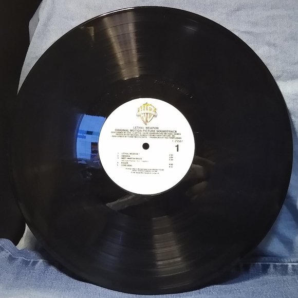 Lethal Weapon Soundtrack Goldstamp Promo w/Lethal Weapon 2 infopost RARE!! - Picture 4 of 8